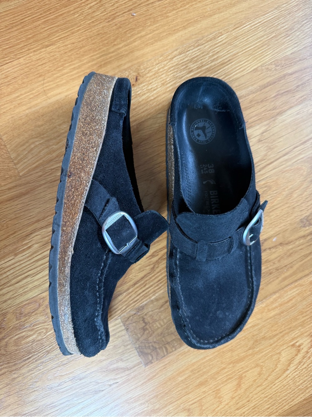 Birkenstock Clog Buckley Soft Footbed Mule Women's 7/ 38 Black Suede